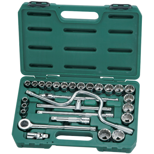 SATA 09090 Socket Set 28pc, 1/2", 6kg, Metric